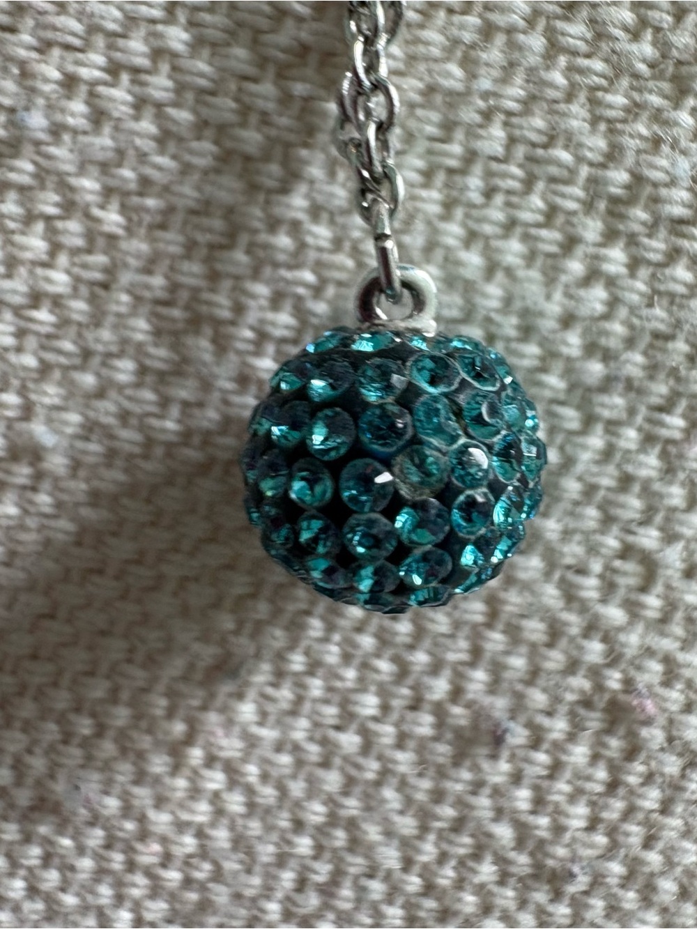 Swarovski Turquoise Crystal Ball Pendant